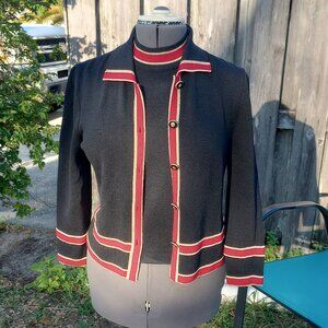 St. John Collection by Marie Gray 2 pc sweater set Jacket sleeveless top